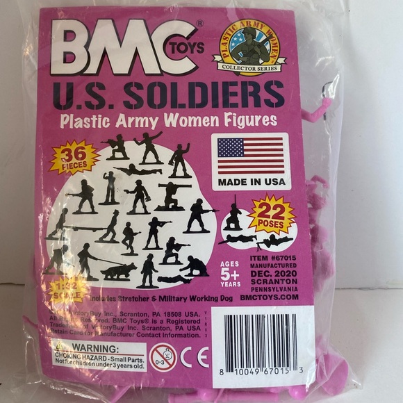 BMC  "1/32 Army Women (Bubblegum Pink)" 36pc Toy Soldiers - Picture 1 of 3